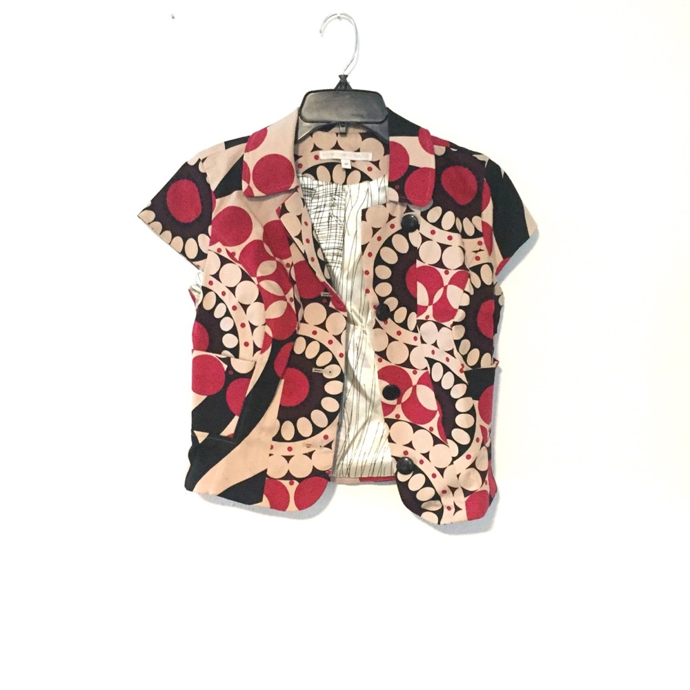Walter baker by Walter red & tan cropped blazer. 6P